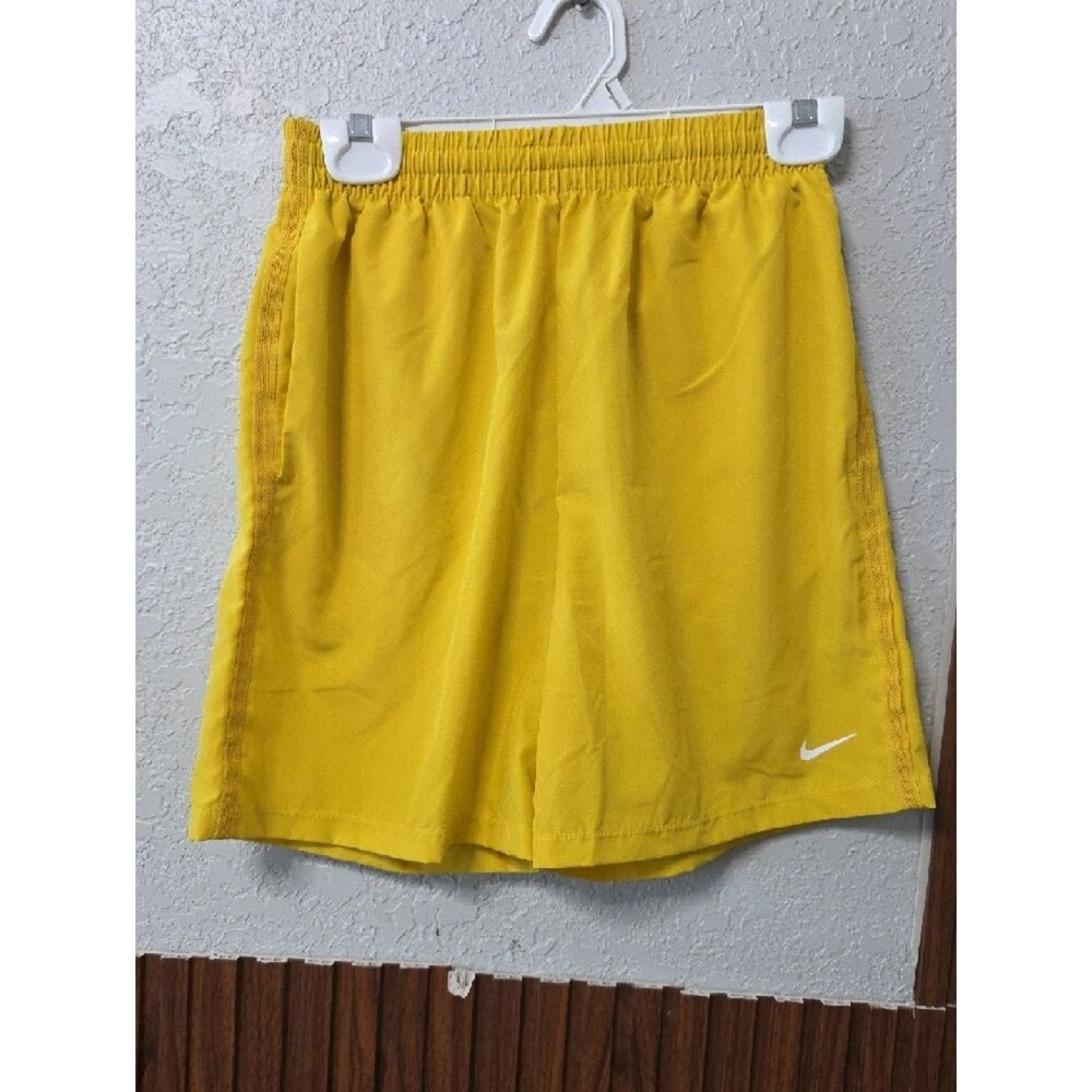 Nike Yellow Kids Athletic Shorts Large Size.